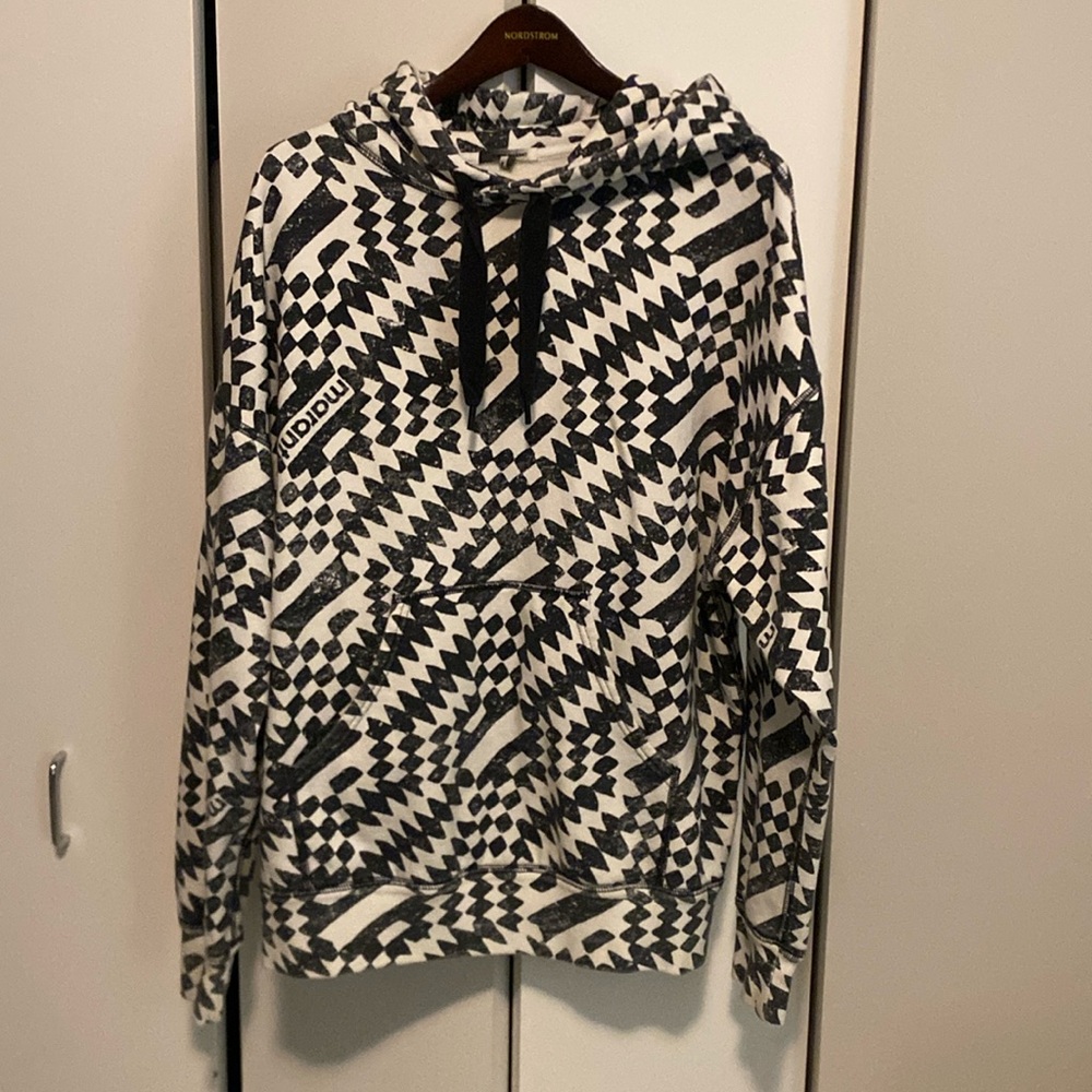 Isabel Marant Miley Logo Check Fleece Hoodie